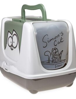 Simon's Cat Katzentoilette - grau / grün / weiß