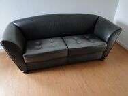 COR Zelda Sofa Zweisitzer 191 cm Leder schwarz Keder blau - Coesfeld