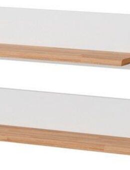 Home affaire Wandregal Ribe,2er Set,teilmassiv mit massiver Ablagefläche, Breite: je 90 cm, Set 2-tlg., Ablageflächen in Massivholz