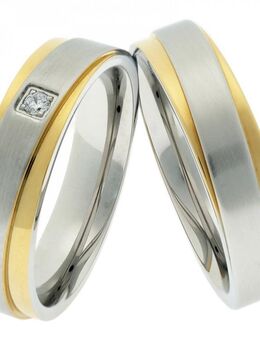 Edelstahlringe P370 mit goldfarbener Beschichtung - Aholming