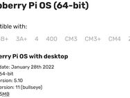 Raspberry Raspian Debian "bullseye" Linux Betriebssystem 64bit, Dual Boot Adapter, SanDisk Ultra MicroSDXC 128GB, mit einer Datenübertragung von bis zu 120MBit/s, inklusive SD-Adapter - Fürth