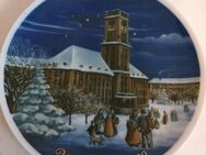 Weihnachtsteller Zierteller Jahrgangsteller Porzellan Kobalt Sammelteller 1990 - Essen