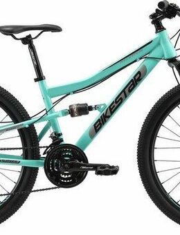 Bikestar Mountainbike, 21 Gang Shimano RD-TY300 Schaltwerk, Kettenschaltung, für Damen und Herren, Kettenschaltung