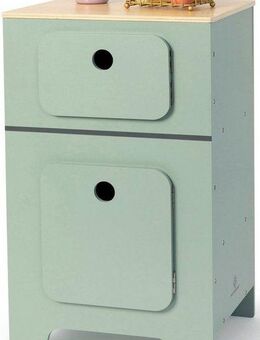 MUSTERKIND® Kinder-Kühlschrank Mix & Match, salbei/natur, FSC®-Holz aus gewissenhaft bewirtschafteten Wäldern