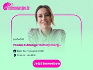 Product Manager (m/f/x) Battery Energy Storage Systems (BESS) - Frankfurt (Main)