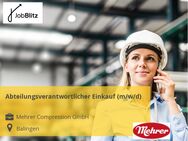 Abteilungsverantwortlicher Einkauf (m/w/d) - Balingen