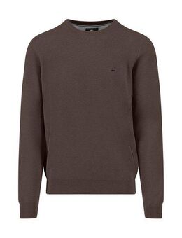 FYNCH-HATTON Rundhalspullover mit Logo Stickerei