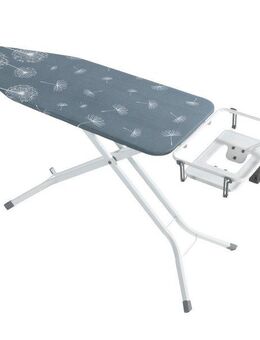 WENKO Bügelbrett Modell Professional, Bügelfläche 130x48 cm, höhenverstellbarer Bügeltisch mit Kabelführung und Steckdose