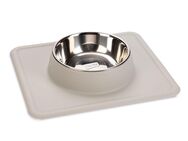 Karlie Edelstahlnapf Silikon Dex - 350 ml, Ø 14 cm Hellgrau