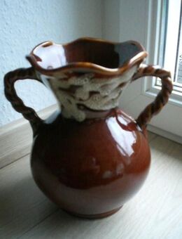 Keramik Vase 20 cm Blumenvase Henkelvase braun Deko Vintage Retro 3,- - Flensburg