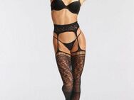 petite fleur gold Ouvert Strumpfhose mit eingearbeitetem Strapsgürtel