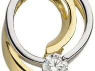 JOBO Kettenanhänger Anhänger mit Zirkonia, 333 Gold bicolor