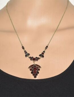Granat Kette versilber 48,5 cm - Herne