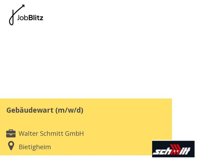 Gebäudewart (m/w/d) - Bietigheim