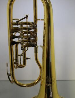 B & S Konzert - Flügelhorn. Goldlack - Einzelanfertigung. mit Tonausgleichstrigger, Neuware / OVP - Hagenburg
