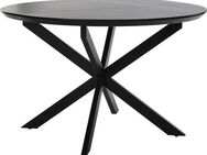 byLIVING Esstisch Oregon, Auszug 120-160 cm, mit Schweizer Kante, Eichen-Optik schwarz