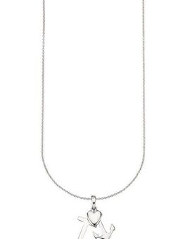 Bruno Banani Kette mit Anhänger Schmuck Geschenk Silber 925 Halsschmuck Halskette Ankerkette Glaube