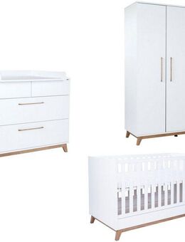 arthur berndt Babymöbel-Set Babyzimmer Set »Lina« 3-teilig, (Spar-Set, 3-tlg., Das Set besteht aus Kleiderschrank, Kinderbett und Wickelkommode)