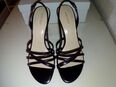 Nine West Sandaletten, Leder, Absatz 10 cm, 41,5, sexy, black, Damen in 12207