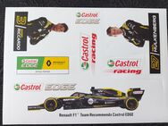 CASTROL F1 Aufkleber Bogen A4 mit N. Hülkenberg + D. Riccardo - Zwickau