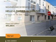 Offene Besichtigung So. 29.9., 12-15 h! Wohnen wie in einem Reihenhaus: Helle 4-Zimmer m. gr. Terrasse! - Wolfsburg