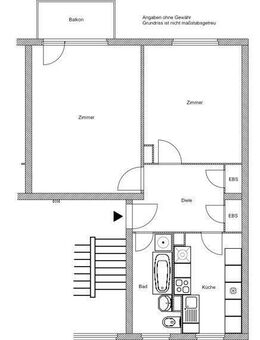 Sanierte 2 Zimmerwohnung mit Balkon - Frankfurt (Main)