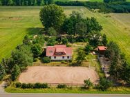 Mit Pferdehof, Scheune, Pool, Garage, Keller u.v.m.: Einfamilienhaus in Alleinlage bei Neutrebbin - Neutrebbin