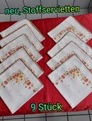 Deckchen, Stoffservietten, 9 Stück, neu, 3 Bilder in 34376