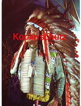 Alte Ansichtskarte „Häuptling American horse“, 1972, nicht gelaufen - Landsberg