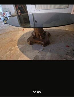 Verkaufe Glastisch Schweres Glas und echt Holz - Zeven