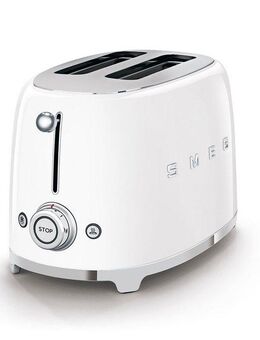 Smeg Toaster TSF01WHEU, 2 kurze Schlitze, für 2 Scheiben, 950 W