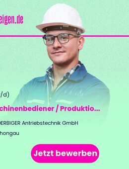 Maschinenbediener (m/w/d) / Produktionsfachkraft (m/w/d) / Metallfacharbeiter (m/w/d) - Schongau