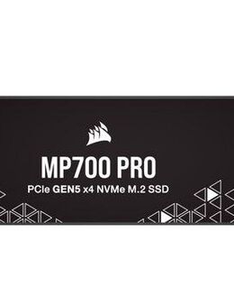 Corsair MP700 PRO 2TB M.2 NVMe PCIe Gen. 5 x4 SSD (no heatsink) interne SSD 12400 MB/S Lesegeschwindigkeit, 11800 MB/S Schreibgeschwindigkeit, Microsoft DirectStorage