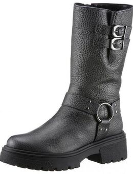 Gabor Bikerboots, Blockabsatz, Plateau, Stiefelette, Kurzstiefel mit Best Fitting