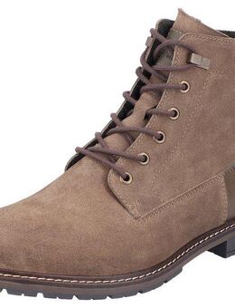 Rieker Schnürstiefelette, Blockabsatz, Schnürboots, Businesschuh mit Ziernähten
