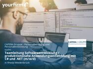 Teamleitung Softwareentwicklung / produktionsnahe Anwendungsentwicklung mit C# und .NET (m/w/d) - Rheda-Wiedenbrück