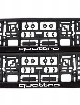 2x ORIGINAL Kennzeichenhalter für Audi Quattro (UV-Druck, witterungsbeständig) Set452 - Wuppertal