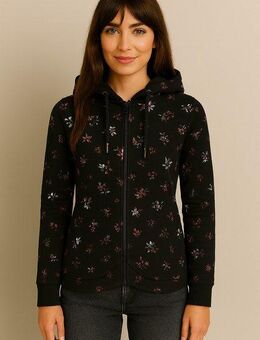 Ragwear Sweatjacke NESKA ZIP FLOWERS O mit extra breiten Bündchen
