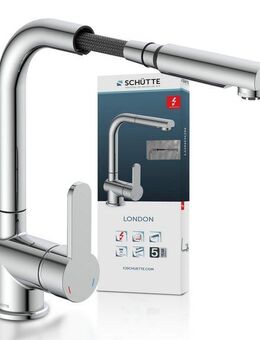 Schütte Spültischarmatur London Niederdruck, 360° schwenkbarer Wasserhahn, Mischbatterie