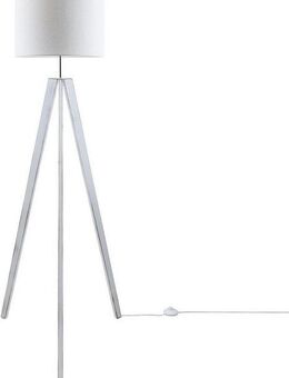 Paco Home Stehlampe Canvas uni Color, ohne Leuchtmittel, Stehlampe Vintage Fuß LED Lampe Wohnzimmer Skandinavischer Stil E27