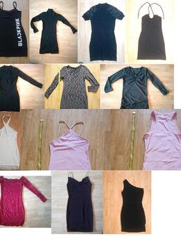 13 enganliegende Minikleider, schwarz weiß rosa rot grau lila, glitzernd 5€/Kleid - Wernigerode Zentrum