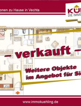 Großteilig modernisierte 3-Zimmer-Wohnung - zentrumsnah - - Vechta
