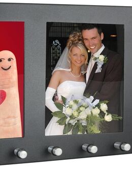 HMF Schlüsselbrett mit 3 Bilderrahmen 9 Schlüsselhaken #10850-02 - Birkenfeld (Baden-Württemberg)