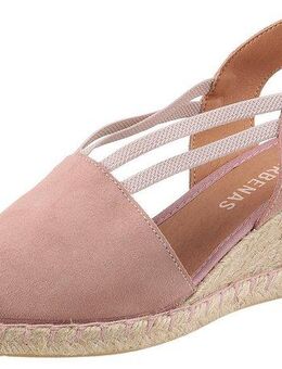 VERBENAS Maika Serraje Sandalette, Sommerschuh, Sandale, Keilabsatz, mit Jutebesatz