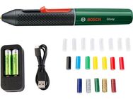 Bosch Home & Garden Heißklebestift Gluey, pink, (USB-Ladegerät & -Kabel, 2x1,2 V HR06 (AA) Akkus), inkl. 20 Mini-Klebesticks in vielen Farben
