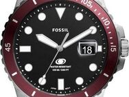 Fossil Quarzuhr FOSSIL BLUE FS6013, Armbanduhr, Herrenuhr, Datum, Edelstahlarmband, bis 10 bar wasserdicht
