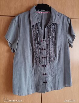 Bluse kariert, Kurzarm Größe 42 - Herbrechtingen