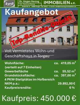 Voll Vermietetes Wohn- und Geschäftshaus in Torgau - Torgau