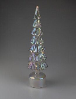 AM Design LED Dekoobjekt Glas-Weihnachtsbaum rotierend, LED fest integriert, 33 cm