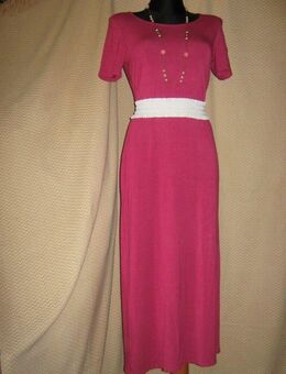 Klassisch * Long * Maxi * Strech * Etui- Kleid "ALBA MODA" Gr. 36- 38/ S * Barbie- pink * - Riedlingen